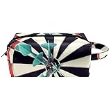 Diseño de personalidad único: nuestro diseño de bolsa de cosméticos tiene muchos estilos diferentes, exquisito, lindo, moderno, retro, moderno, etc., con una cremallera negra en la parte superior para garantizar que sus artículos no sean fáciles de caer.