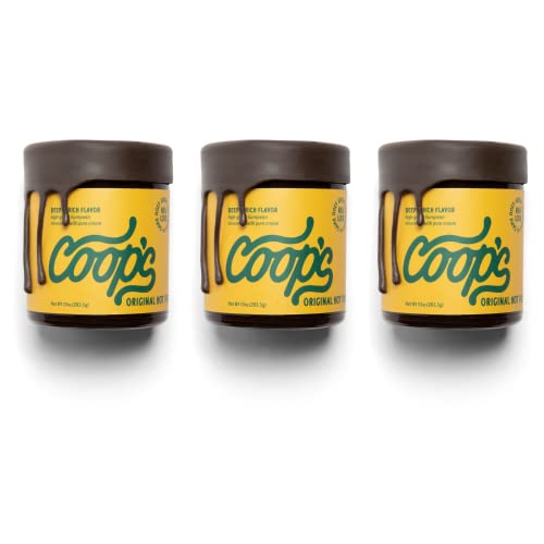 Coop's Original Hot Fudge, 10 Ounce (Pack of 3): All Natural, Gourmet, Handcrafted, Gluten Free, Non-GMO, Chocolate Ice Cream Toppings, Sundae, Desserts