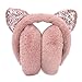 Paraorecchie Pelliccia Donna Auricolari Pieghevole Portatile Scalda Orecchie Pile Copriorecchie Peluche Cuffie con Pon Pon Gatto Paraorecchie Invernali per Bambini Earmuffs Regalo di Natale Compleanno