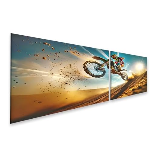 islandburner Cuadro sobre lienzo de carreras de motocross hiperrealista claro cielo azul paisaje japonés imágenes murales carteles