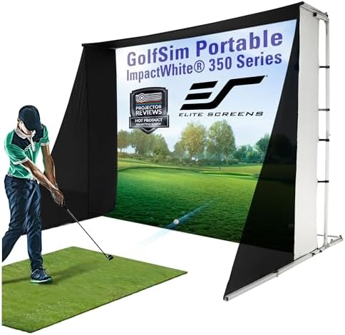 Elite Screens GolfSim Portable ImpactWhite 350, 8'x10' Portable F...