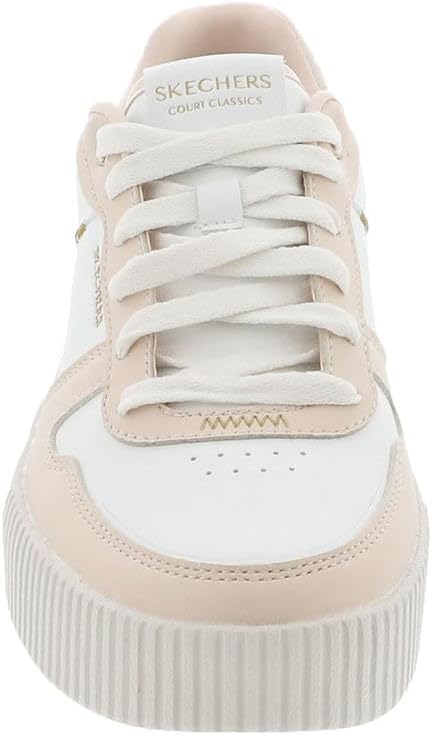 Skechers Women's Jade - Best in Class Leather Lace-Up Sneakers with Memory Foam, White/Pink, 6 - Image 6