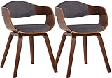 fauteuil design noyer L'ensemble de chaises Kingston repose sur un piètement en bois solide qui assure la stabilité de ce modèle. La structure est également conçue dans du bois au même titre que les 4 pieds.