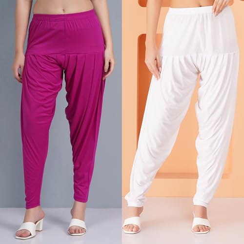 Image of Buy That Trendz Patiala Salwar for Women Relaxed Fit Viscose Patiyala Salwar Harem Bottom Pants