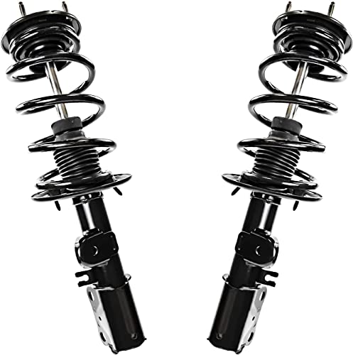 Image of Detroit Axle - Front Struts with Coil Spring + Rear Shock Absorbers Replacement for 2013-2019 Ford Flex Lincoln MKT - 4pc Set