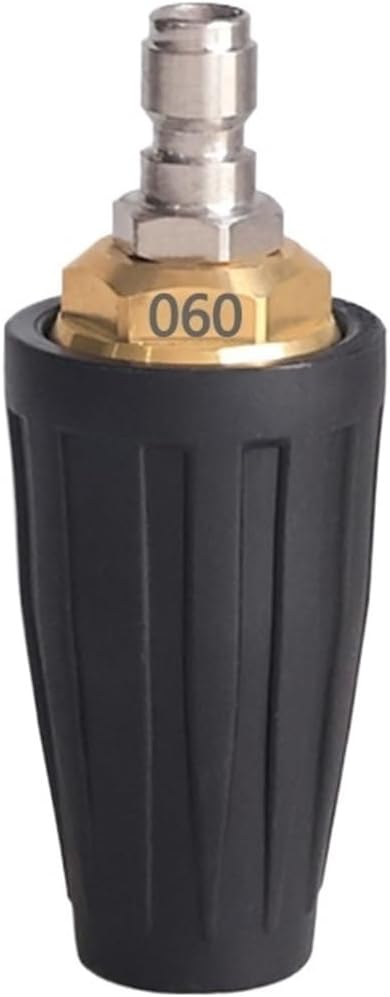 Pressure Washer Tips Turbo Nozzle 1pc Nozzle of high Pressure Washer Brass with 1/4" Quick Connector, 4000 psi, Orifice 3.0/3.5/4.0/5.0/5.5/6.0 gpm Rotating(6.0GPM)