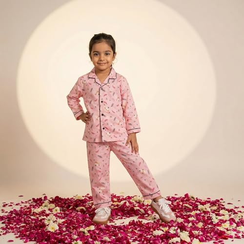Image of CLAP Kids Cotton Printed Full Sleeves Night Suit