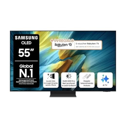 SAMSUNG Smart TV 55'' QE55S95FAEXZT OLED 4K, NQ4 AI Gen4 Processor, 4K AI Upscaling, Glare Free, Dolby Atmos & OTS+, Infinity One Design, 2025