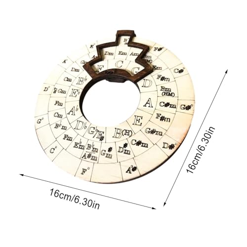 Roue d'accords - Outil pour la théorie de la musique - Roue ronde en bois – vue 4