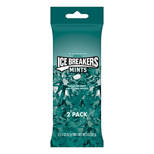 ICE Breakers Mints (Wintergreen, Sugar Free, 1 1.5-Ounce, Pack of 2)