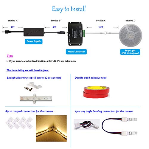 Cinta LED RGB 24V 80Ft IP67 con Control Remoto miniatura 2