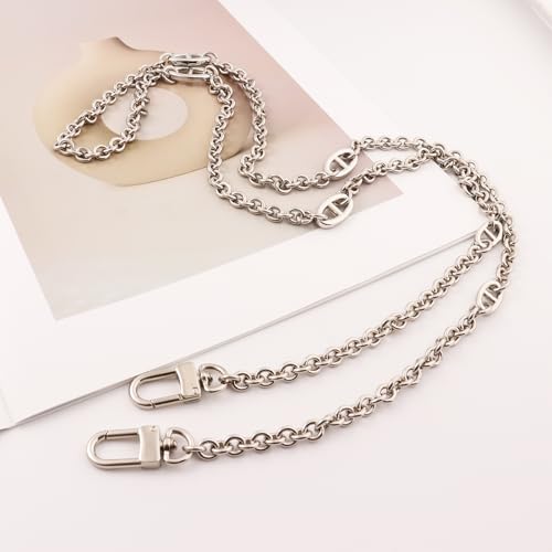 Bag Chain Strap for Handbag Replacement,Purse Chain Strap Crossbody with Metal Buckles (Silver 35.4 Inches) by OLSEEY - Used condition - Image 4