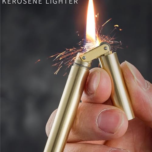 Encendedor de queroseno recargable de metal resistente para usar en interiores 4