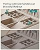 SONGMICS 2-Layer Jewelry Box, Jewelry Organizer with Handle, Removable Jewelry Tray, Jewelry Storage, Floating Effect, 8.1 x 9.4 x 4.3 Inches, Christmas Gift, White UJBC165W01 #5