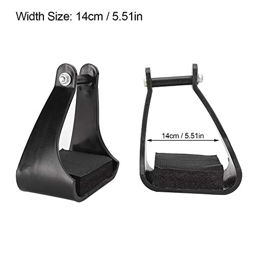 Plastic Stijgbeugels Western Horse Riding Veiligheid Zadel Trail Zwart Gewatteerde Foam Foot Pad - Afbeelding 6