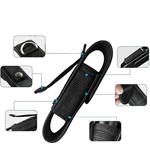 2-Pack Nylon Flashlight Holster For Duty Belt, Adjustable Small Heavy Flashlight Holder Carry Case For 4.7"-5.5" High Flashlight, Tactical Flashlight With Stretch Capability #TOP4