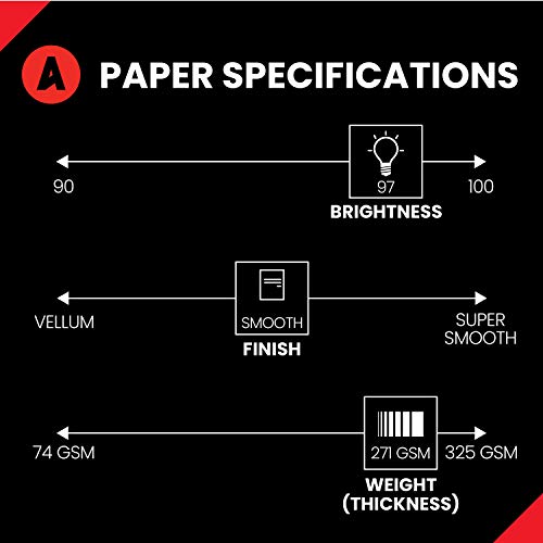 Accent Opaque White 8.5” X 11” Cardstock Paper, 100Lb, 271Gsm – 200 Sheets (1 Ream) – Premium Smooth Heavy Cardstock, Printer Paper For Invitations, Cards, Menus, Business Cards – 1188091R #TOP1