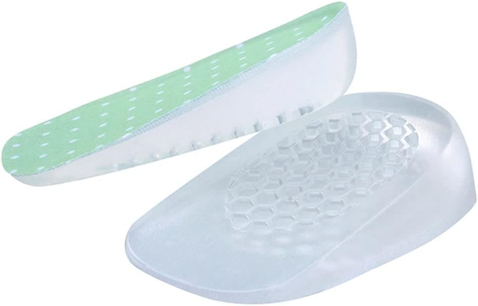 JSEIAJB Height Increase Half Insoles for Men Women Shoes Pads Lift Taller Silicone Heel Cup Heighten Increased Up Inserts Pad