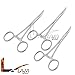 LAJA Imports 3Ã— Mosquito Hemostat Curved Forcep 5