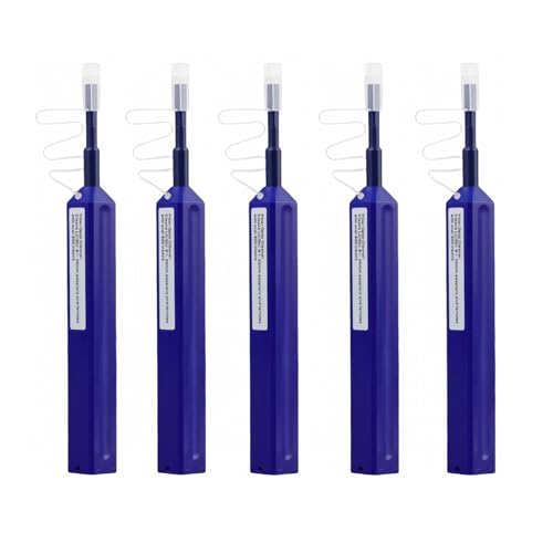 TXWTXPJ- 5-Pack LC Fiber Optic Cleaning Pen, 800+ Cleans per Pen, for LC/MU Connectors, Data Center, Network Maintenance