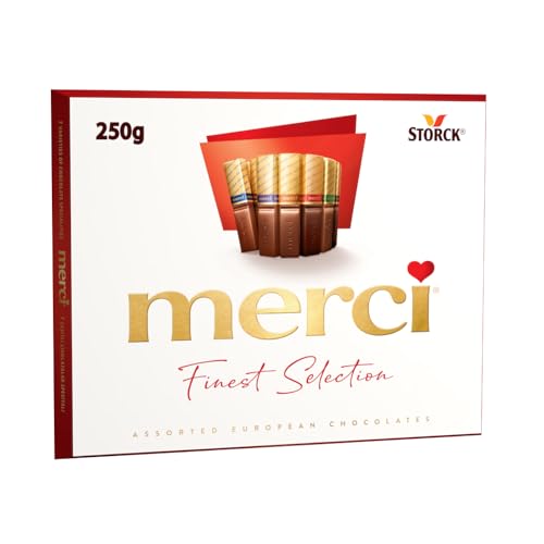 Merci Chocolate Assorted Premium European Chocolates 250g 7 Flavors Perfect for Gifting and Sharing Made with Carefully Selected Ingredients