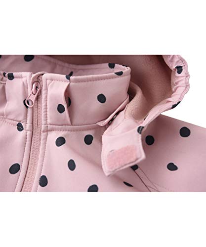 M2C Girls' Fleece Lined Softshell Hoodie Jacket Windproof Coat3