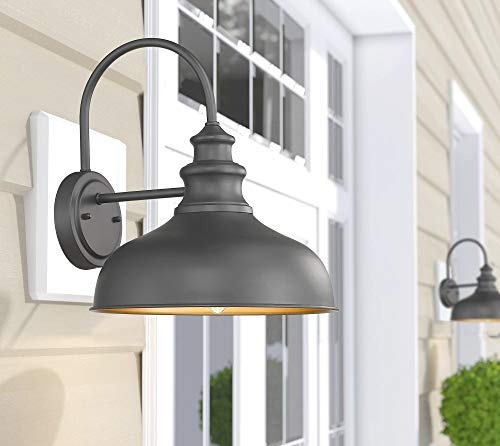 Bestshared Farmhouse Wall Mount Lights, Gooseneck Barn Light, Outdoor Wall Lantern For Porch With Black Finish And Contrast Color Interior #TOP1