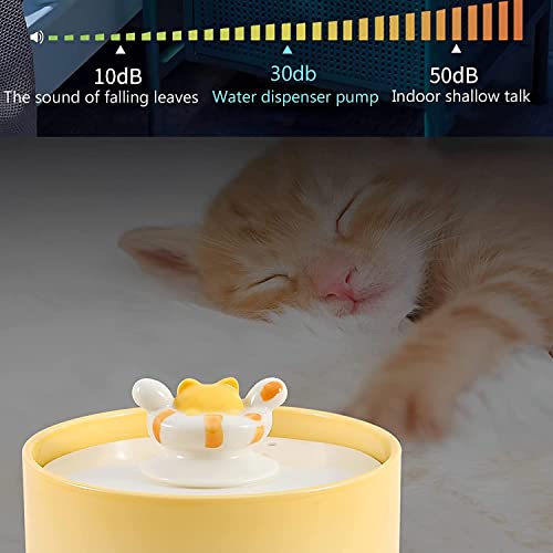Fuente para mascotas cerámica automática para gatos miniatura 5