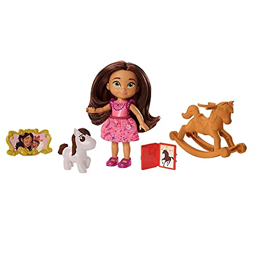 Dreamworks Spirit GXF11 - "Spirit - frei und ungezähmt" Lucky Puppe (10cm), 5 bewegliche Gelenke und Zubehör: Schaukelpferd, kleines Pferd und mehr, tolles Geschenk für Kinder ab 3 Jahren – Bild 4