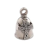 Marca: Guardian Bell Campana de la guardia, metal, cruz celta irlandesa, campana de la buena suerte de la motocicleta.75\" x 1\" (1,9 cm x 2,5 cm)
