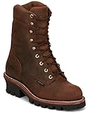 Chippewa Men's 59408 SUPER DNA 9'' WATERPROOF INSULATED LOGGER Boots - Durable Leather Work Footwear, Slip-Resistant Soles, Comfort Fit, Tan - 10.5 Regular