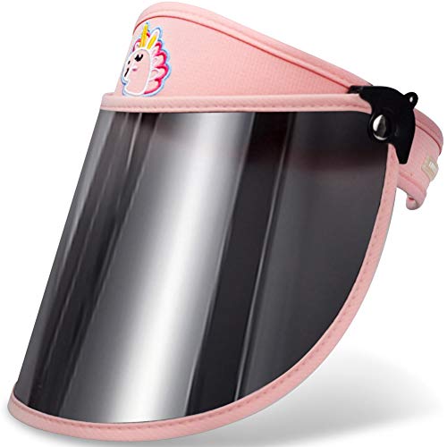 WAYCOM Sun Cap, Sun Visor Hat - UV Protection Hat -Premium UPF 50+ Hat for Hiking, Golf, Tennis, Outdoors (Pink 3-12yrs)