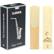 EASTROCK Classical Alto Saxophone Reeds 2.0/2.5/3.0 Professional Alto Sax Reeds for Saxophone Beginner and Saxophonist Strength 2.0-10 Pack