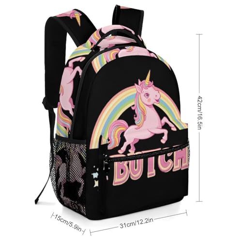 Butch Funny Backpack Casual Daypack Lightweight Shoulders Bag for Men Women Cute Print2