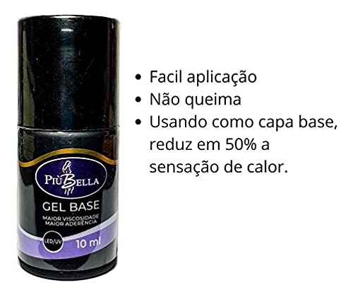 Gel Base Piubella unhas de gel e Blindagem de unha 10ml