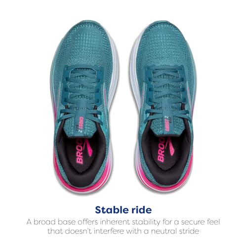 Brooks Brooks Women’s Ghost Max 2 Neutral Running & Walking Shoe - Storm Blue/Knockout Pink/Aqua - 8 Medium