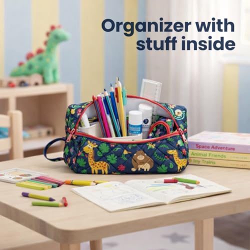 Image of MiniTravel Organizer | Multipurpose All-in-One Compact Durable, Lightweight, Waterproof, Bag | Travel Friendly Pouch | Ideal for Stationary, Medicines, Accessory (Animal Print)
