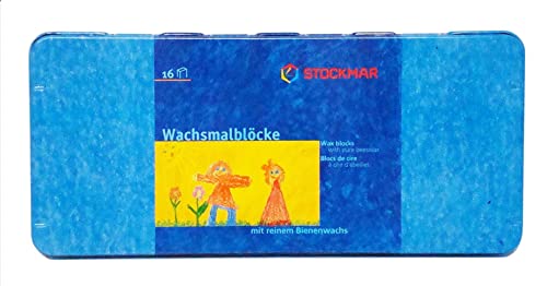Stockmar 204884266 Wachsmalblöcke (16 Blöcke, wasserfest, aus Bienenwachs, im Blechetui) – Ansicht 3