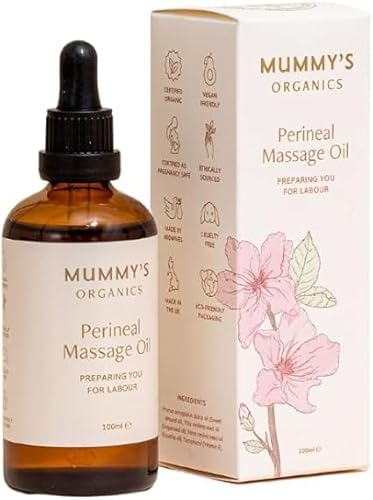 Organic Perineal Massage Oil | Almond & Rosehip Oil | Pregnancy & Maternity Care | Prevent Tears | Award Winning | Mummy’s Organics | Labour and Birth Prep | Essential Postpartum Recovery | 50ml
