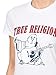 True Religion Women's Buddha Slim Vneck Tee, Optic White, M