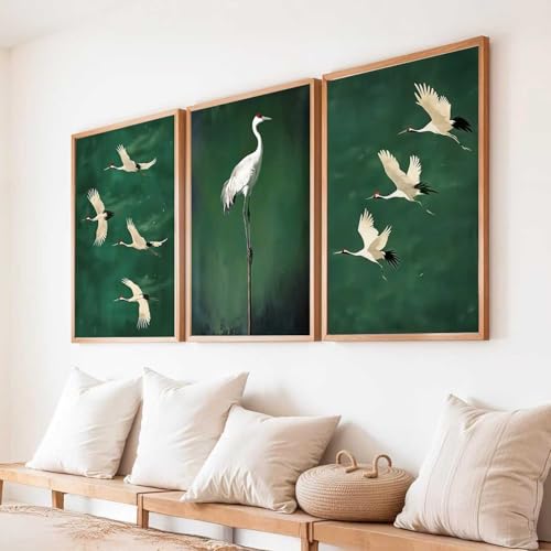Image of kotart Home Decor Nature Art Painting Decorative Wall Art | Poster With Frame For Living Room Bed Room Hotel Wall Decor Digital Reprint Set of 3 (19X25 inch)