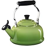 Le Creuset Enamel-on-Steel Whistling 1-4/5-Quart Teakettle, Palm