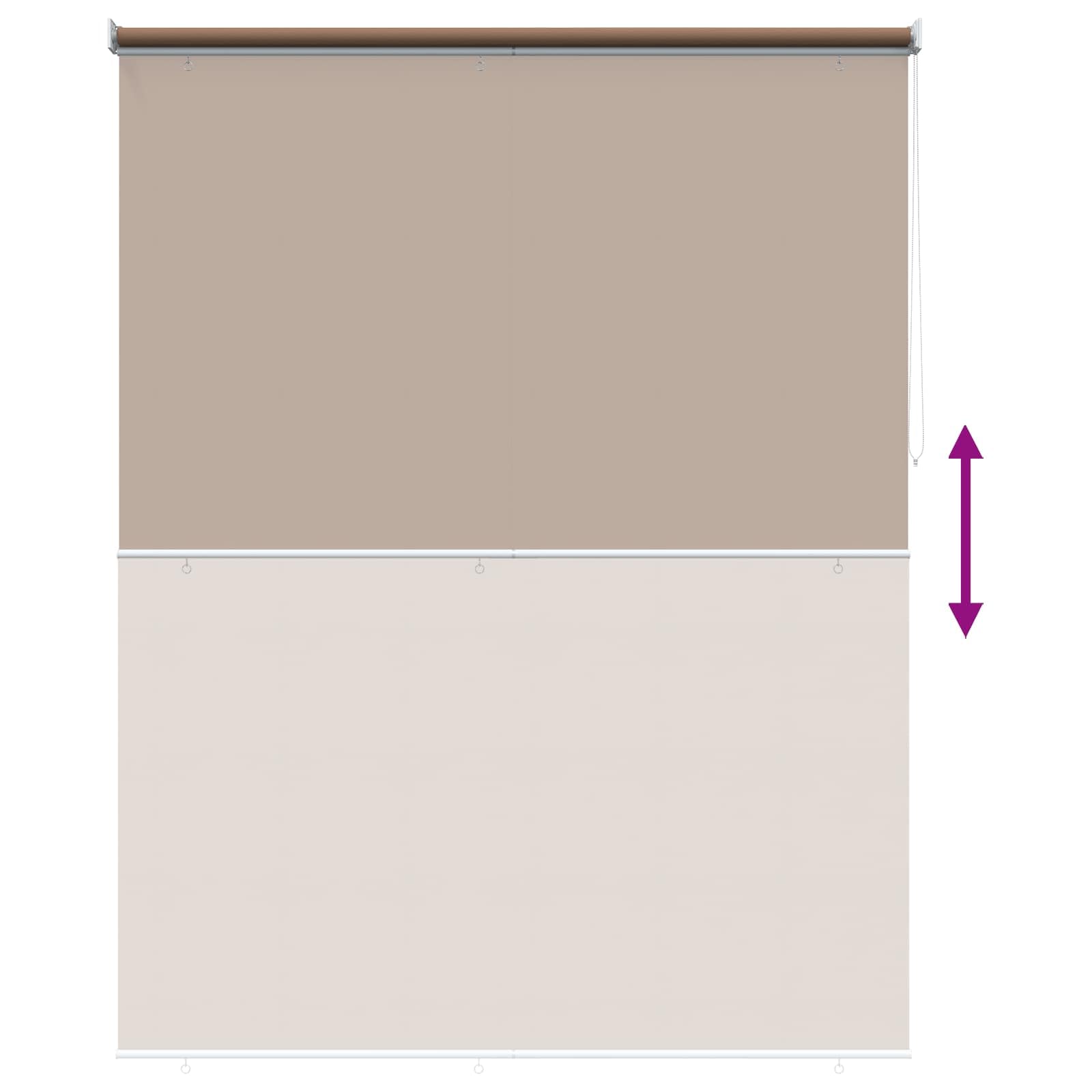 Tenda a Rullo da Sole in Poliestere Tortora 205x140 cm | Ideale per soggiorno e veranda, questa tenda filtra la luce solare offrendo privacy e un controllo termico ottimale.