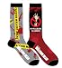 Walking Dead Zombie Men's Crew Cut Socks 2 Pair - Caution Tape / No Walkers