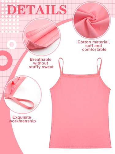 Image of SATINIOR Girls Camisoles Undershirts, Girls Dance Tank Top Sleeveless Spaghetti Strap Tank Top for Dancewear, Toddler