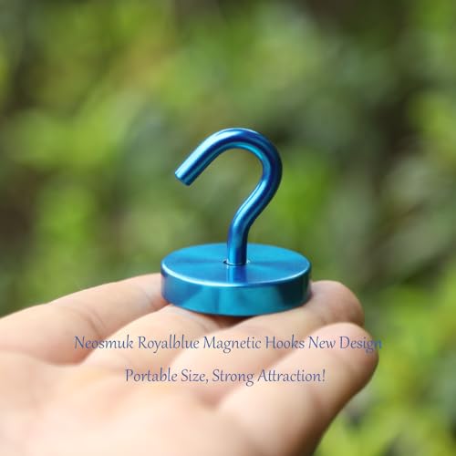 Image of Neosmuk Magnetic Hooks Steel Tube Design for Cruise,130lb+ RoyalBlue,10 Pack