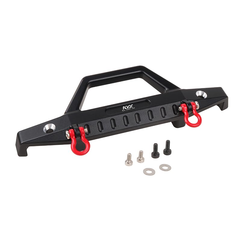 KYX Racing CNC Machined Aluminum Front Bumper Upgrades Parts Accessories for 1/18 RC Crawler Car Traxxas TRX4M K10