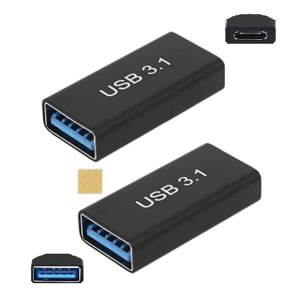 Sound Wave 3.2 Gen2 10Gbps高速データ転 アダプター メス メス USB延長コネクタ USB-C メス to USB-A メス 変換アダプタ Type-C メス - Type-A メス 中継アダプタ 5A 急速充電＋10Gbps 高速データ転送 タイプC タイプA 延長コネクタ Type C 高性能デバイスに対応Gen2USBﾒｽCﾒｽ (2個)