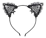Picture of Bonnie Z. Leonardo Exquisite Sweet Lace Cat Ears Headband Black