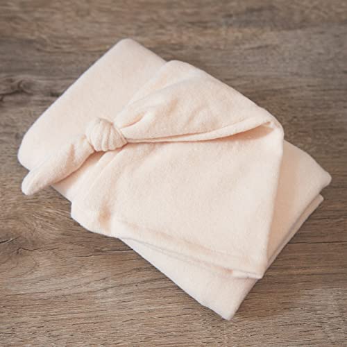 Zeroest Newborn Photography Wraps with Hat Baby Photo Outfit Girl Stretch Blanket Infant Boy Props for Baby Photo Shoot (Beige)